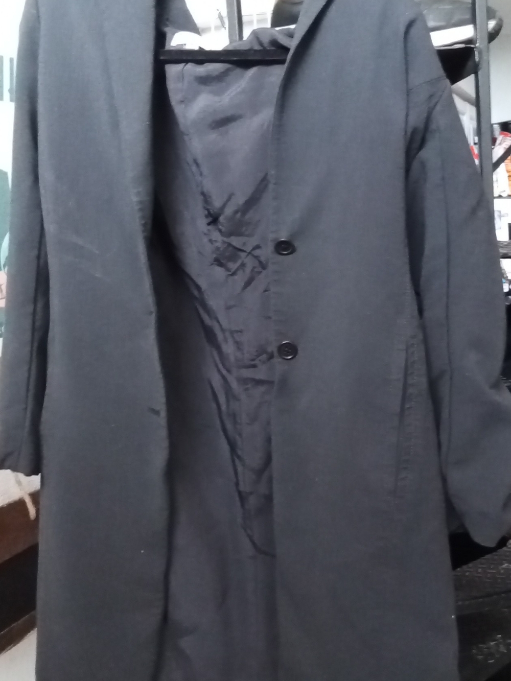 Anne Klein Classic Greywool Cashmere Blend Overcoat